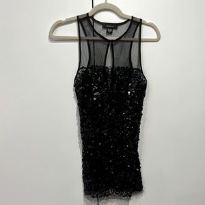 Arden B size small black sequin strapless top